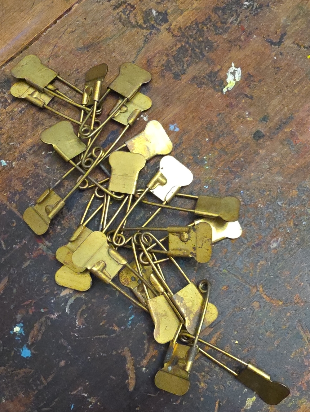Vintage Brass Laundry Pins